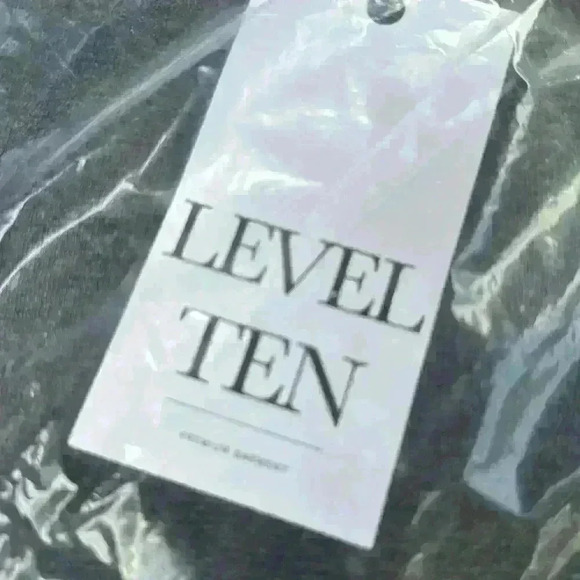 Level Ten Men's Small Knit Long Sleeve Crew Neck Pullover Shirt Charcoal - Picture 5 of 6